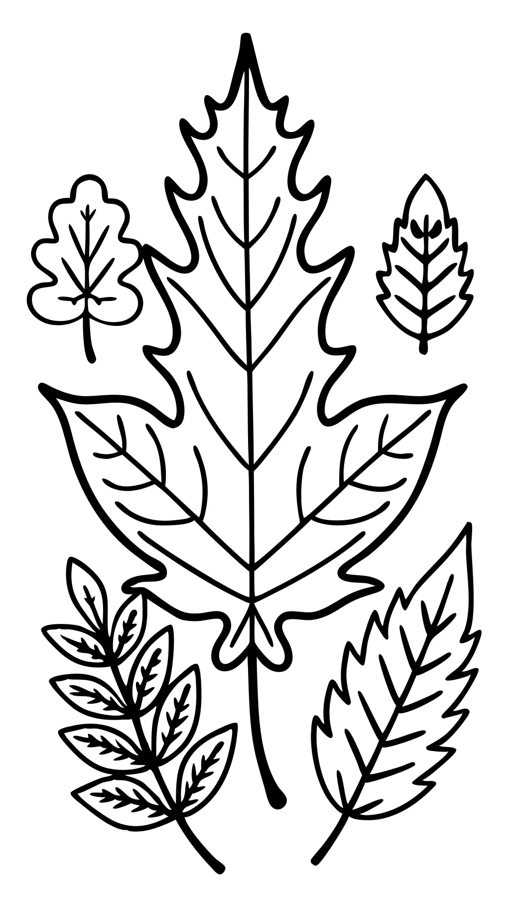 leaf coloring page